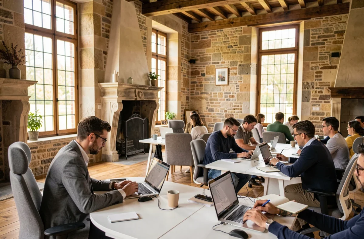 Le Château de Bois-Briand Nantes, espace de coworking dans un château du XIXe siècle restauré alliant élégance historique et travail moderne
