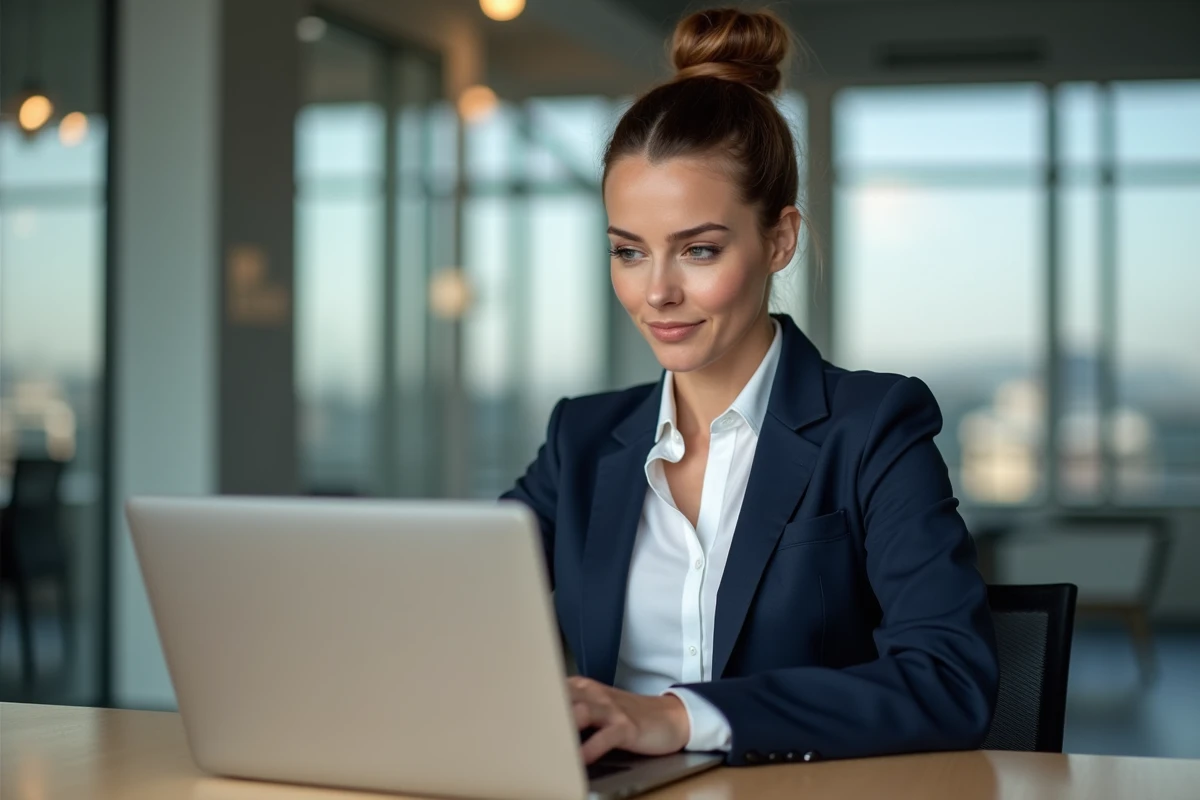 Femme professionnelle au bureau à Grenoble