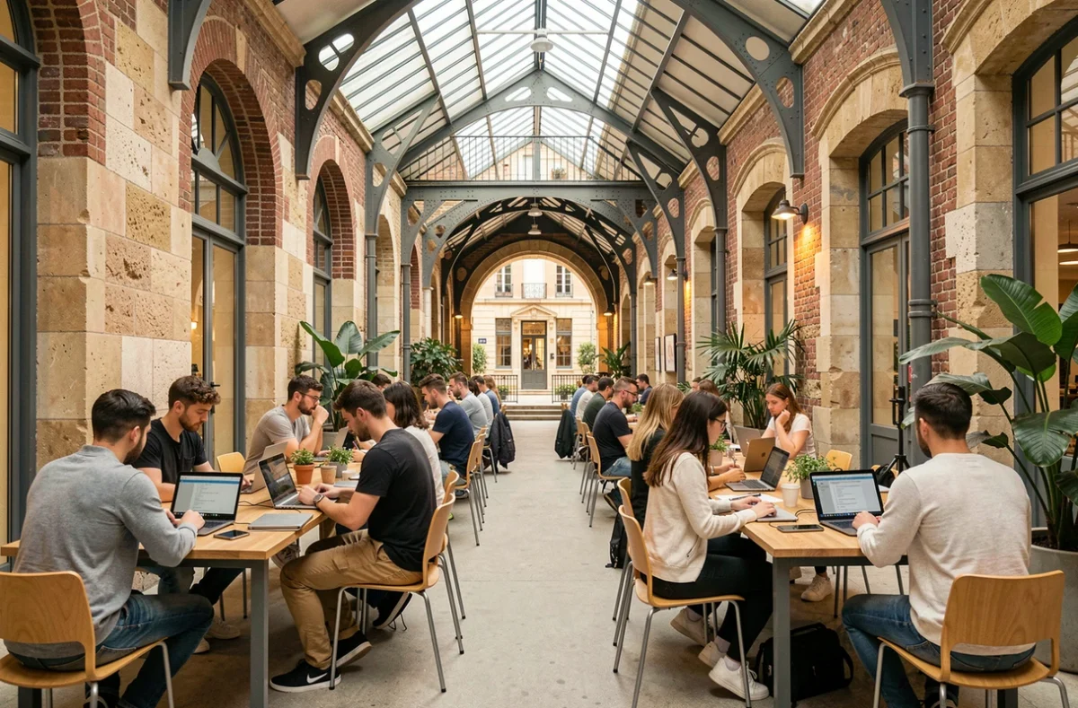 Hypernantes Pommeraye, espace de coworking dans un passage couvert historique de Nantes alliant patrimoine et modernité