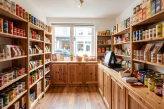 Intérieur d'une boutique de commerce de détail