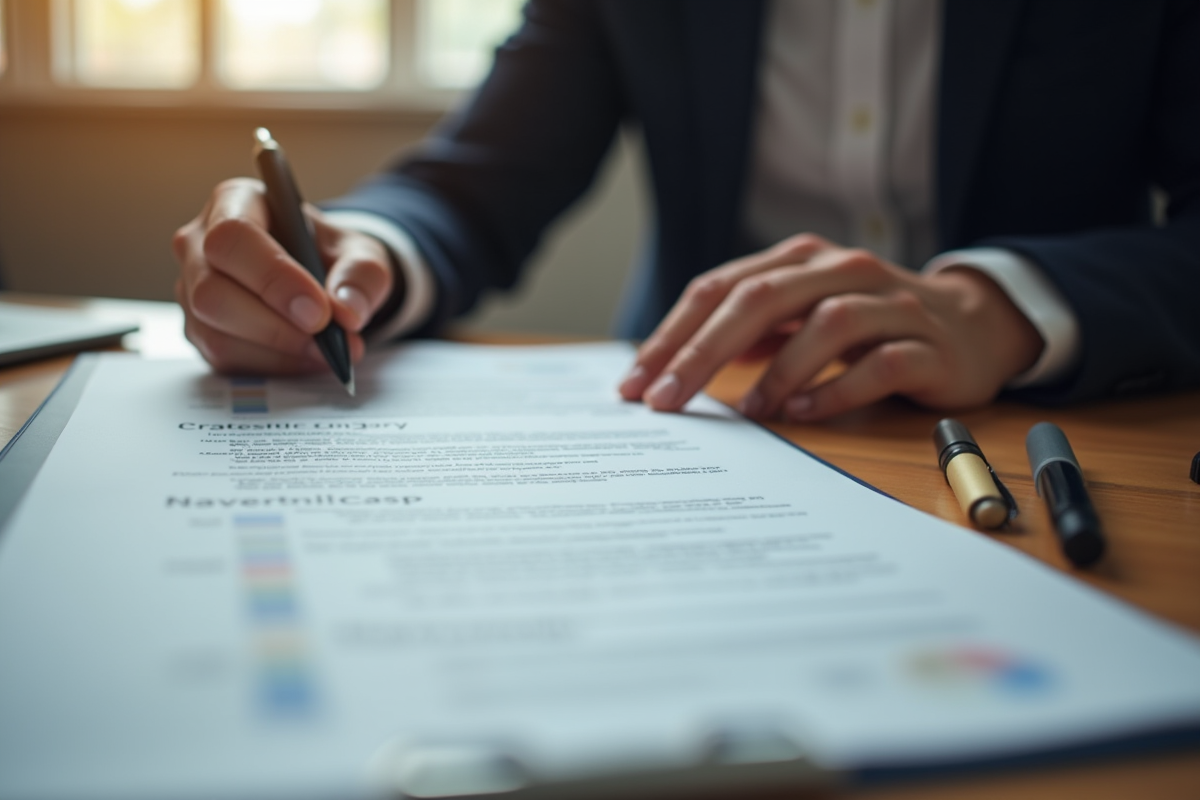 Mains échangeant un CV lors d